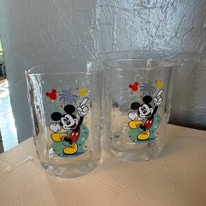 Set of 2 Disney World Mickey Mouse McDonald’s Vintage 2000s set of cups